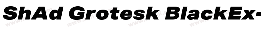 ShAd Grotesk BlackEx字体转换